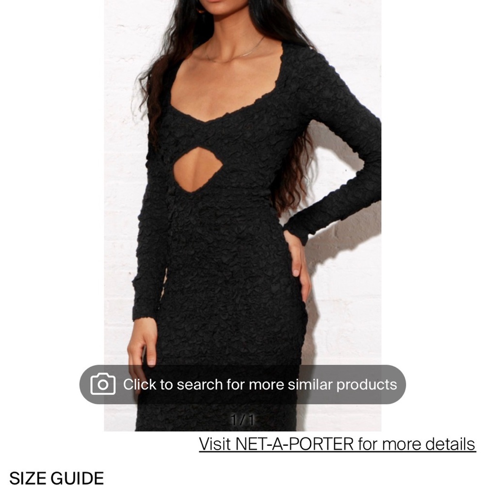 Mara Hoffman black Long-Sleeve Cutout Dress